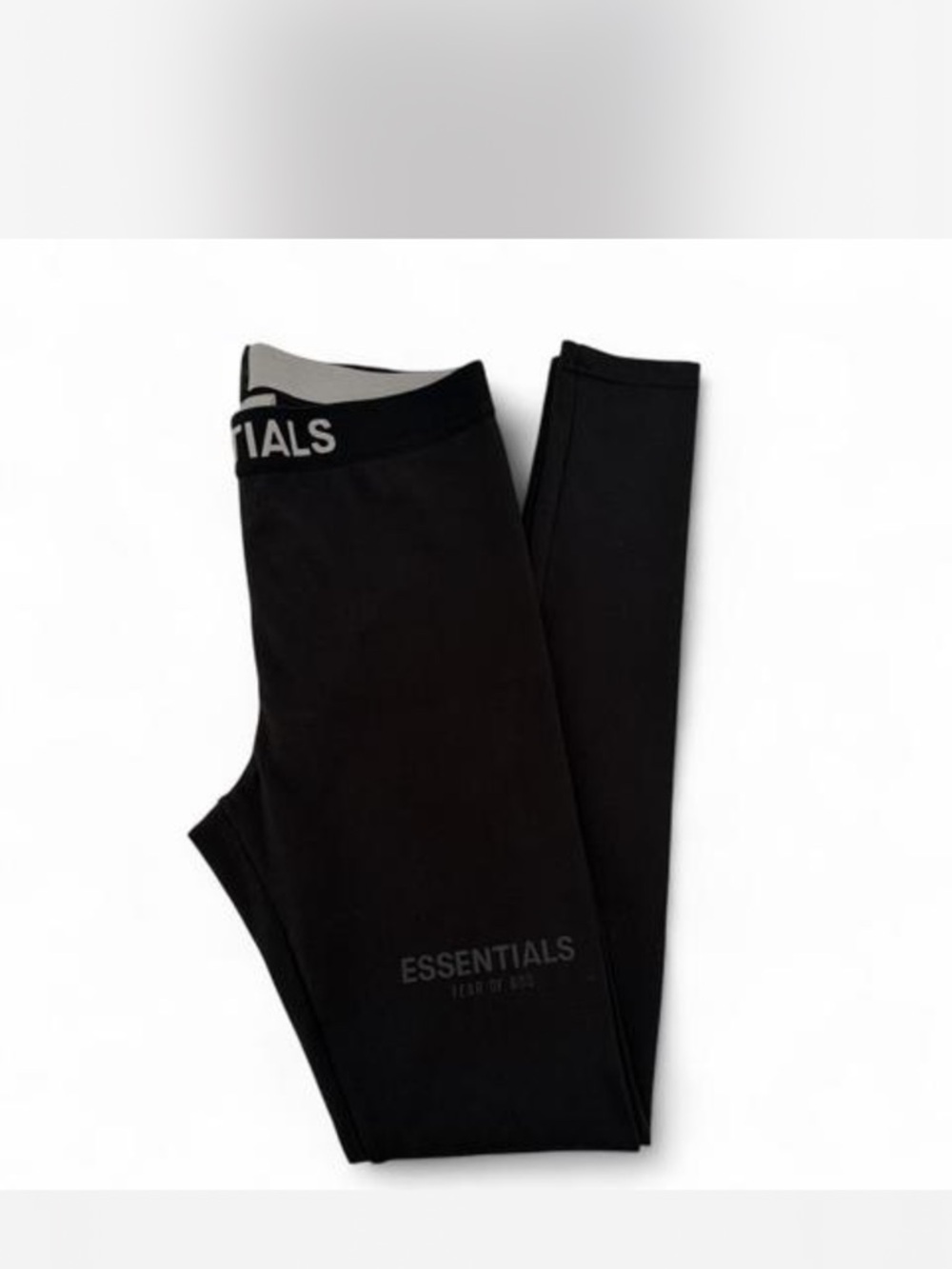 Essentials Black Logo High-Rise Leggings